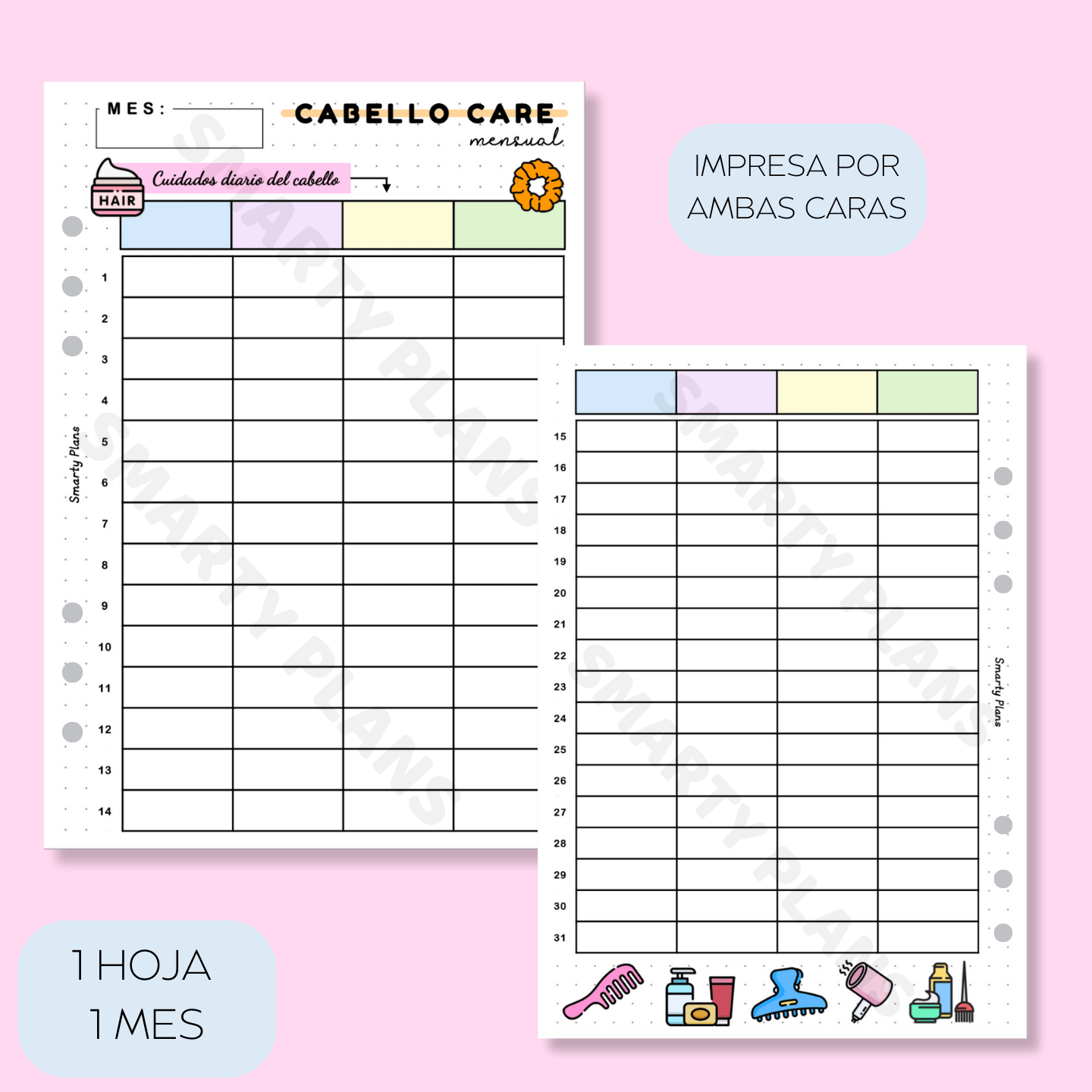 Plantilla Mensual - Cabello Care