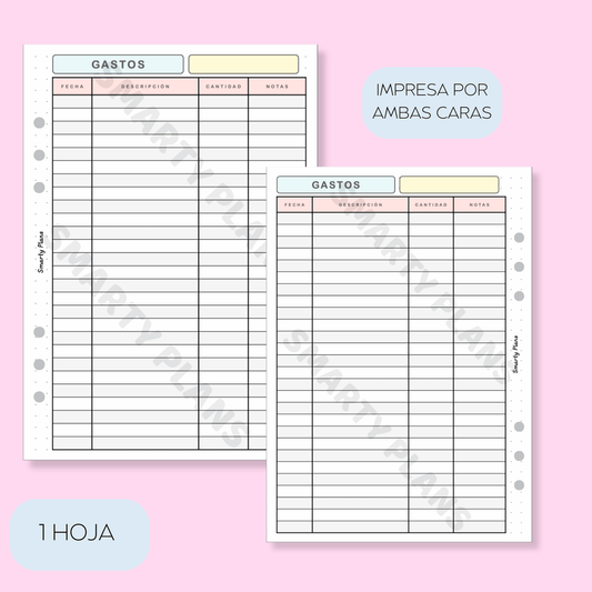 Plantilla Individual - Gastos Emprendimiento
