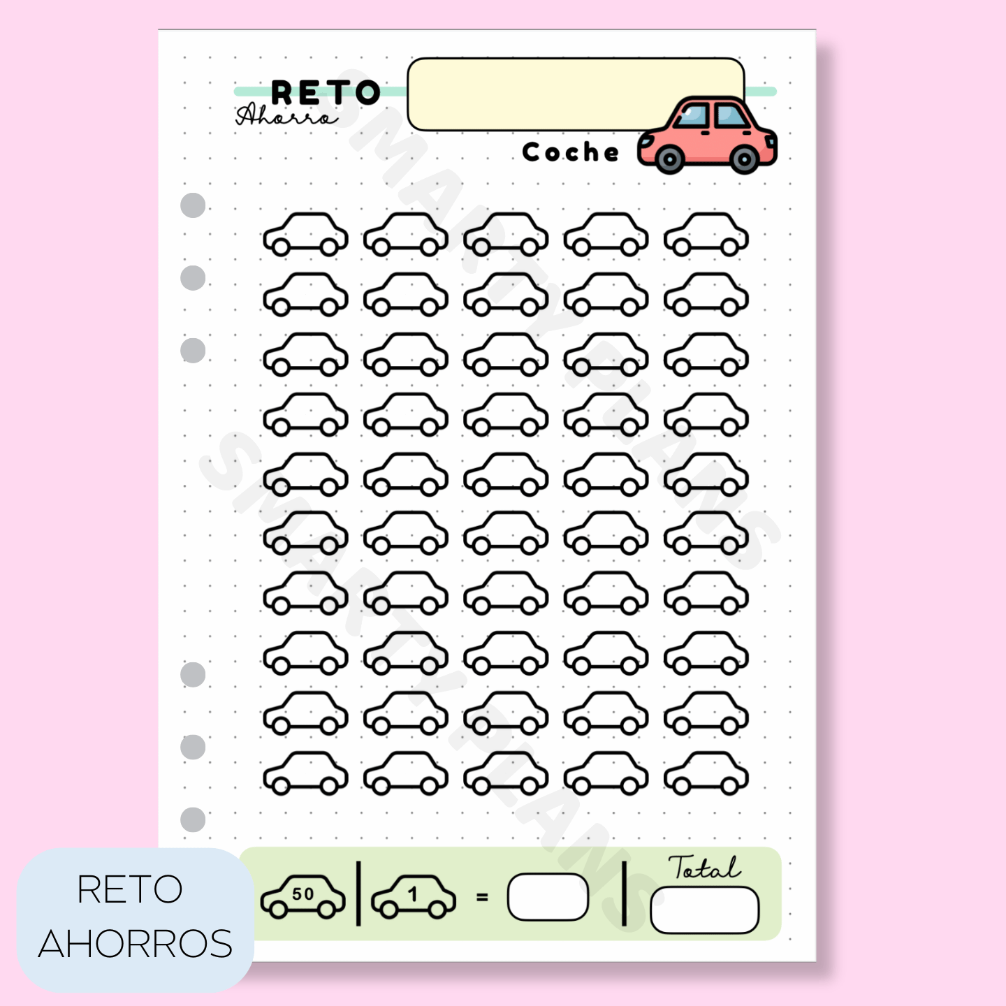 Plantilla Individual Finanzas - Reto de Ahorro Coche