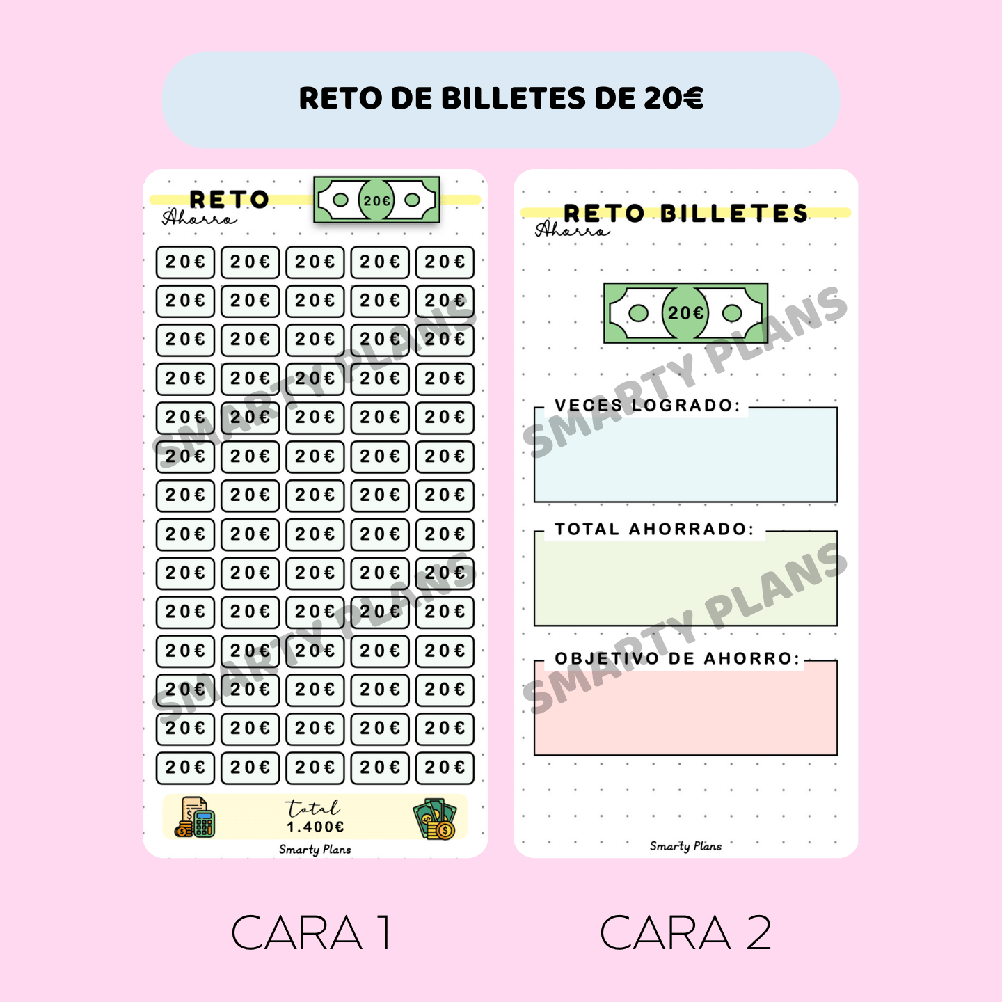 Retos de Ahorro -  Tarjetas Plastificadas