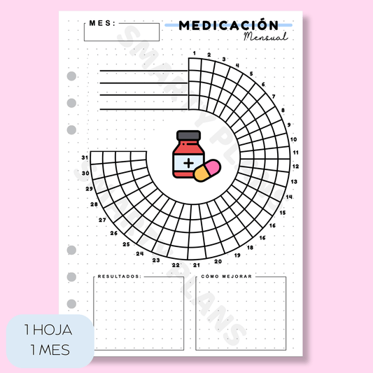 Plantilla Mensual Individual - Salud Medicación