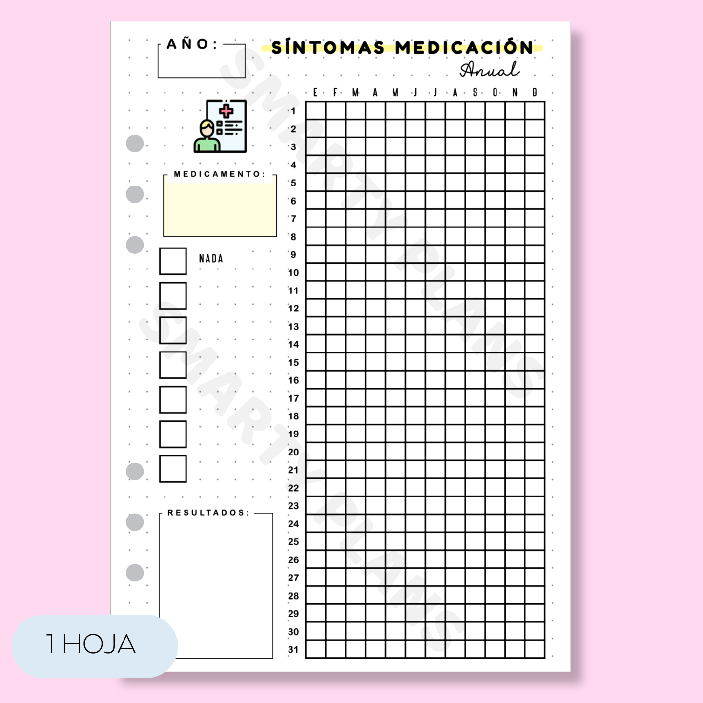 Hoja Anual Salud - Síntomas Medicación