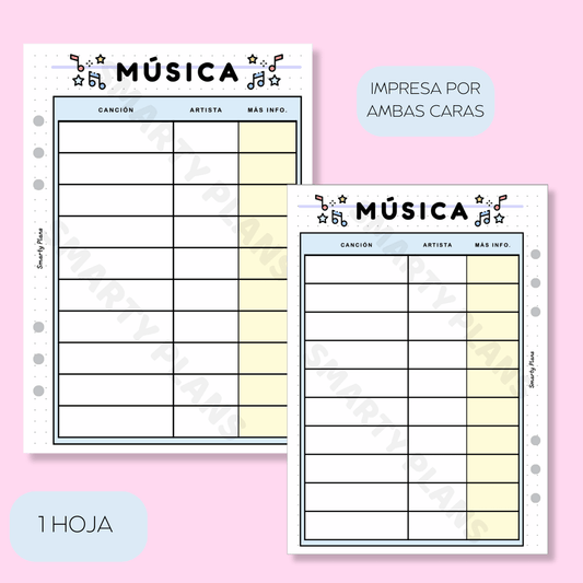 Plantilla Individual Eventos - Música