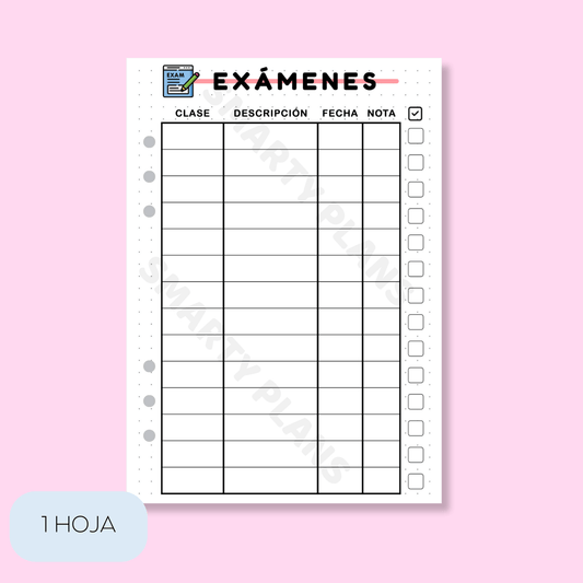 Plantilla Individual Estudiantes - Exámenes