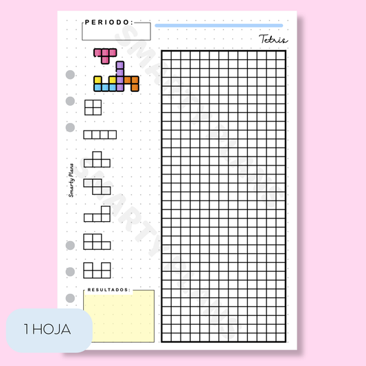 Plantilla Individual - Tetris en blanco