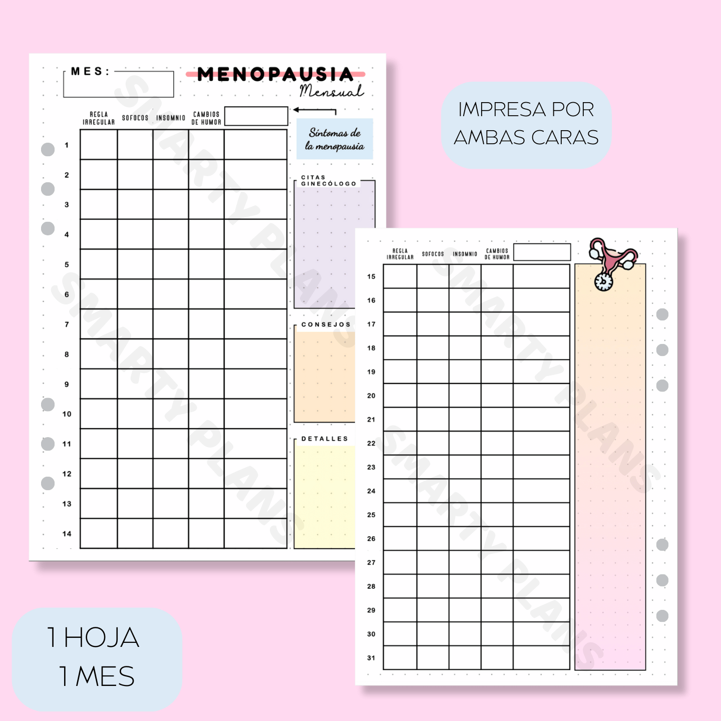 Plantilla Mensual - Menopausia