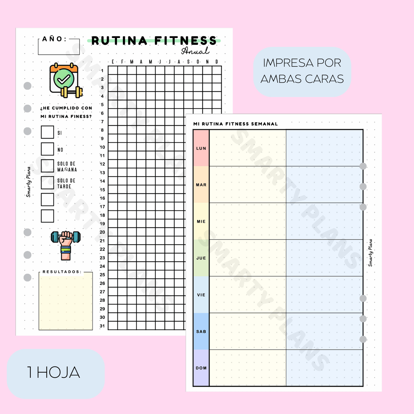 Hoja Anual - Rutina Fitness