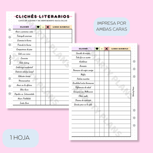 Plantilla Lectura - Clichés Literarios