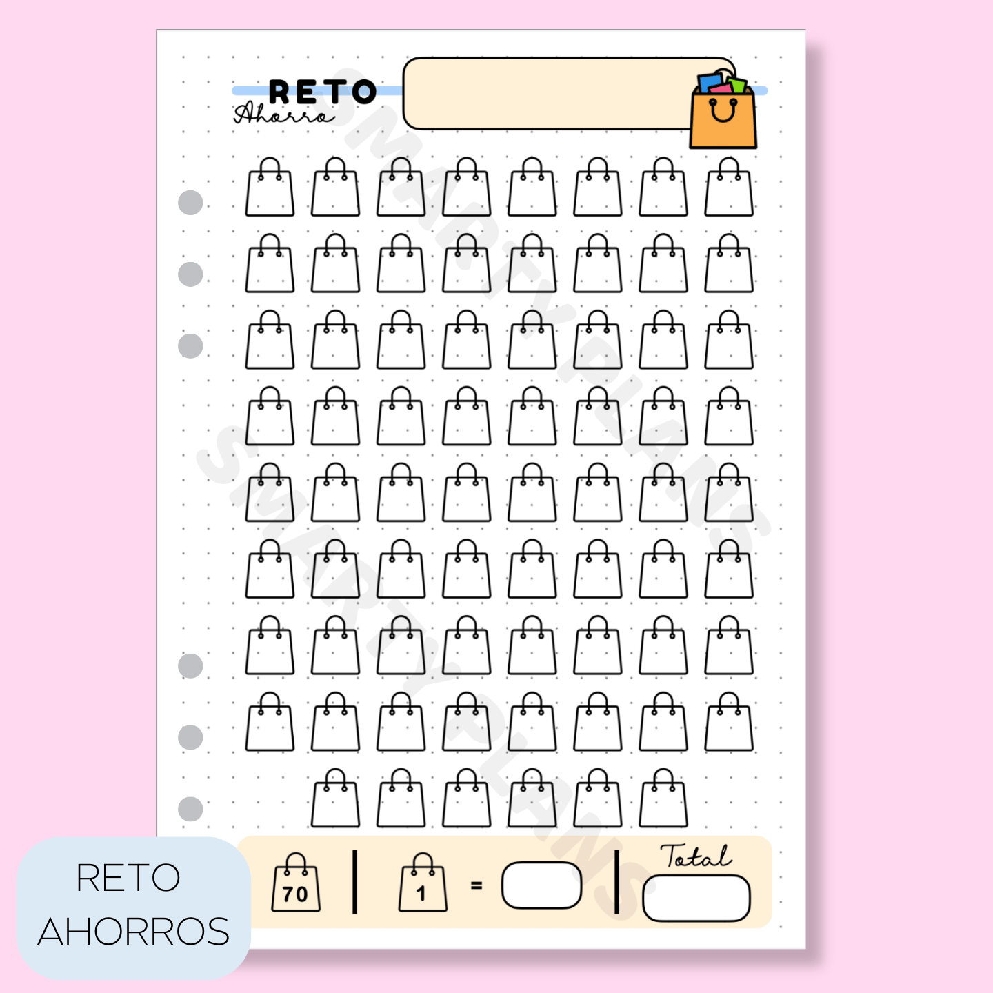 Plantilla Individual Finanzas - Reto de Ahorro Compras