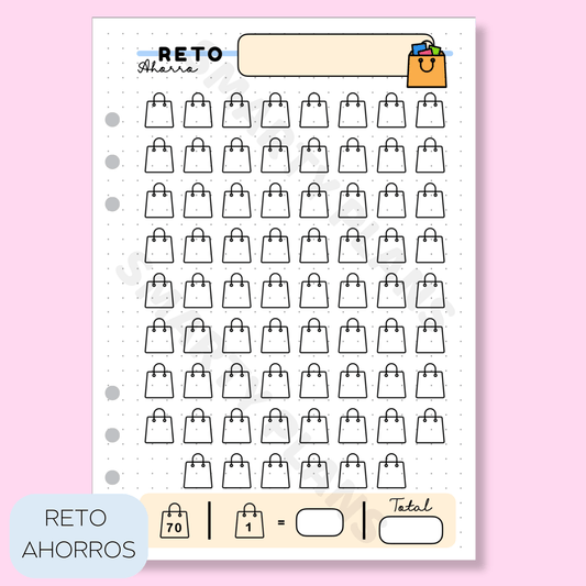Plantilla Individual Finanzas - Reto de Ahorro Compras