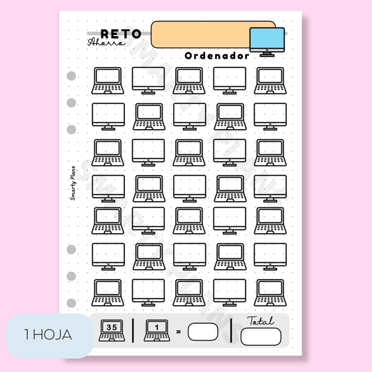 Plantilla Individual Finanzas - Reto de Ahorro Ordenador