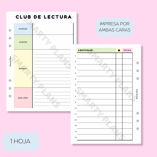 Plantilla Lectura - Club de Lectura