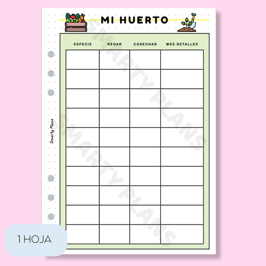 Plantilla Individual - Mi Huerto
