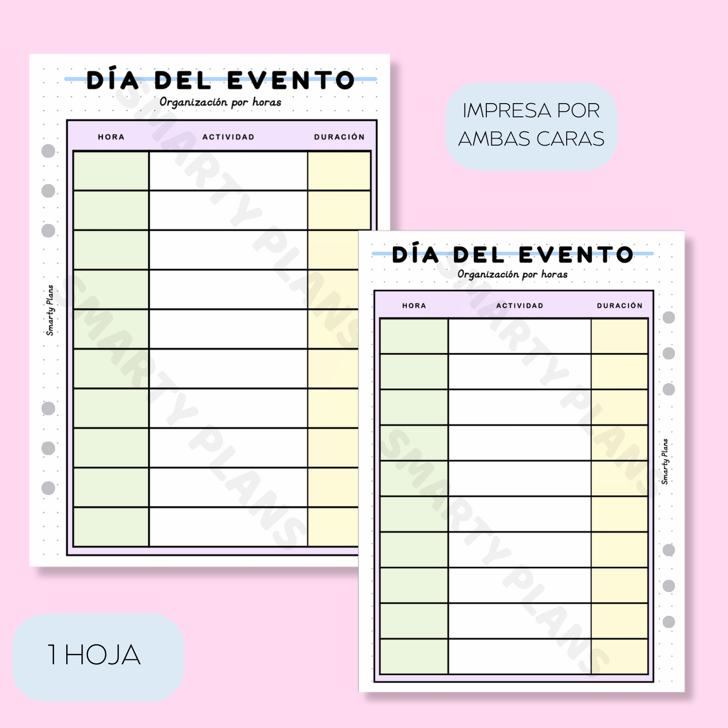 Plantilla Individual Eventos - Día del Evento