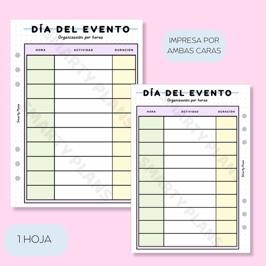 Plantilla Individual Eventos - Día del Evento