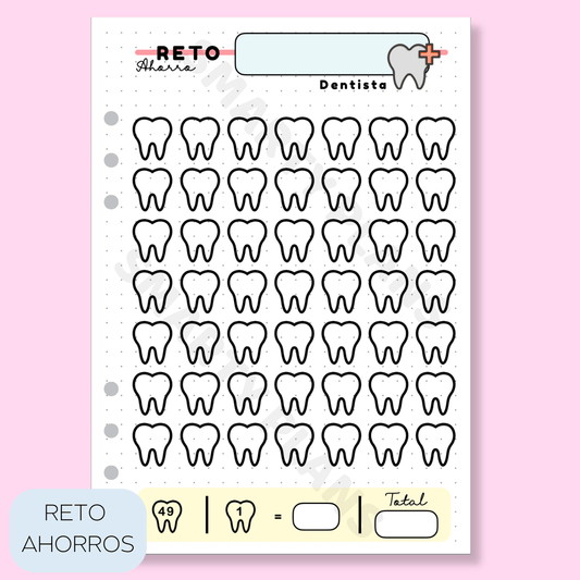 Plantilla Individual Finanzas - Reto de Ahorro Dentista
