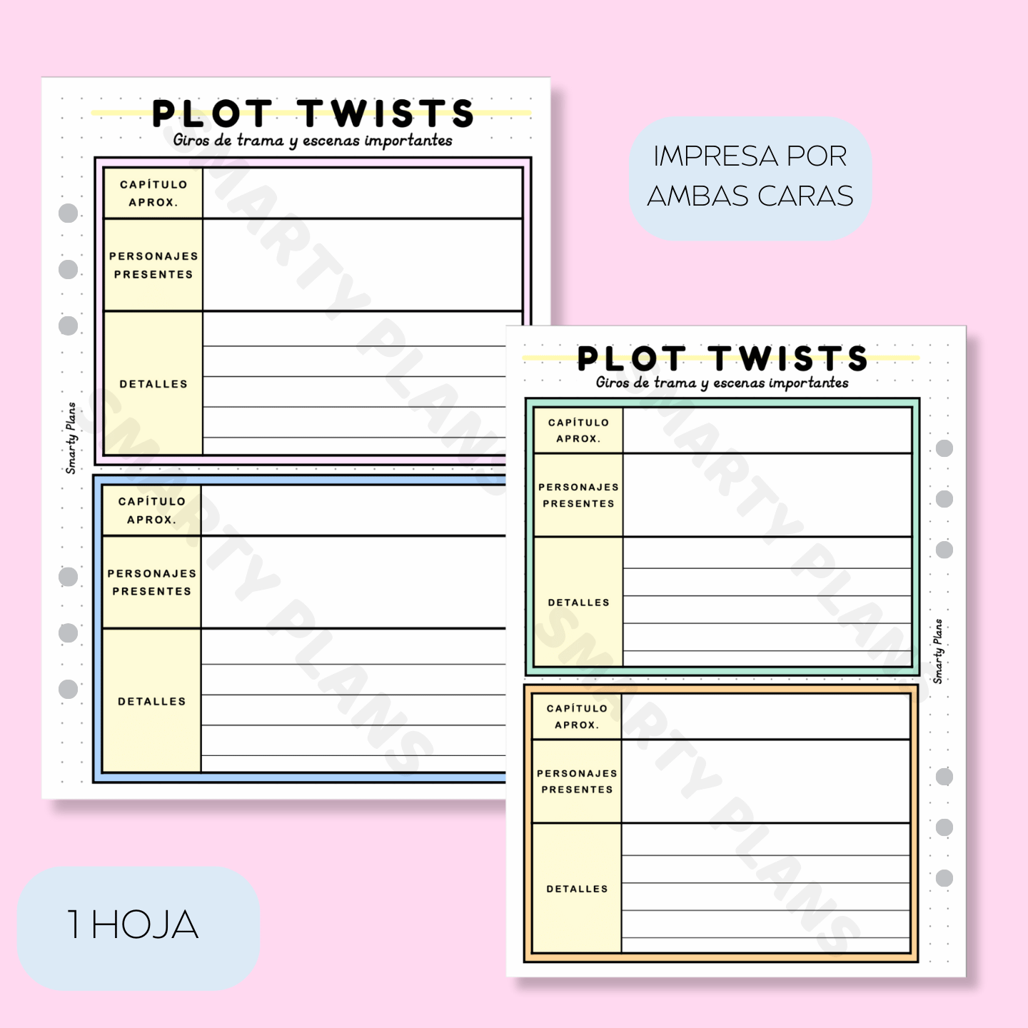 Plantilla Individual Escritores - Plot Twists