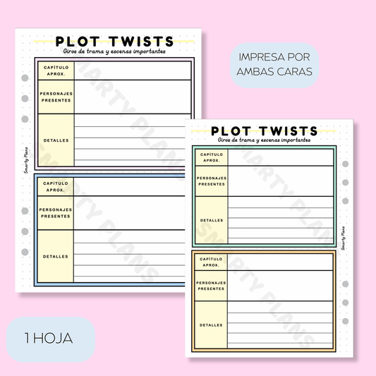 Plantilla Individual Escritores - Plot Twists
