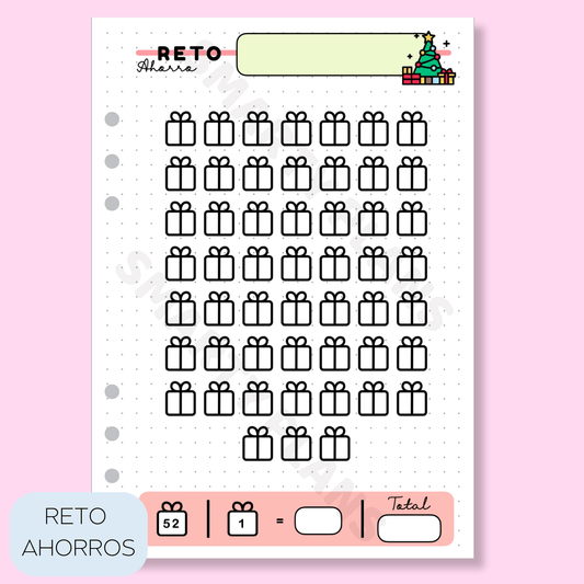 Plantilla Individual Finanzas - Reto de Ahorro Navidad