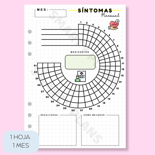 Plantilla Mensual Individual - Salud Síntomas