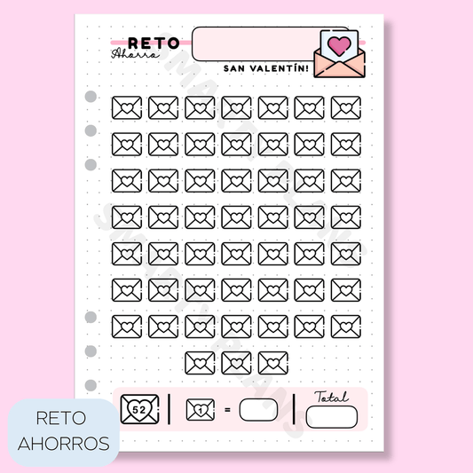 Plantilla Individual Finanzas - Reto de Ahorro San Valentín
