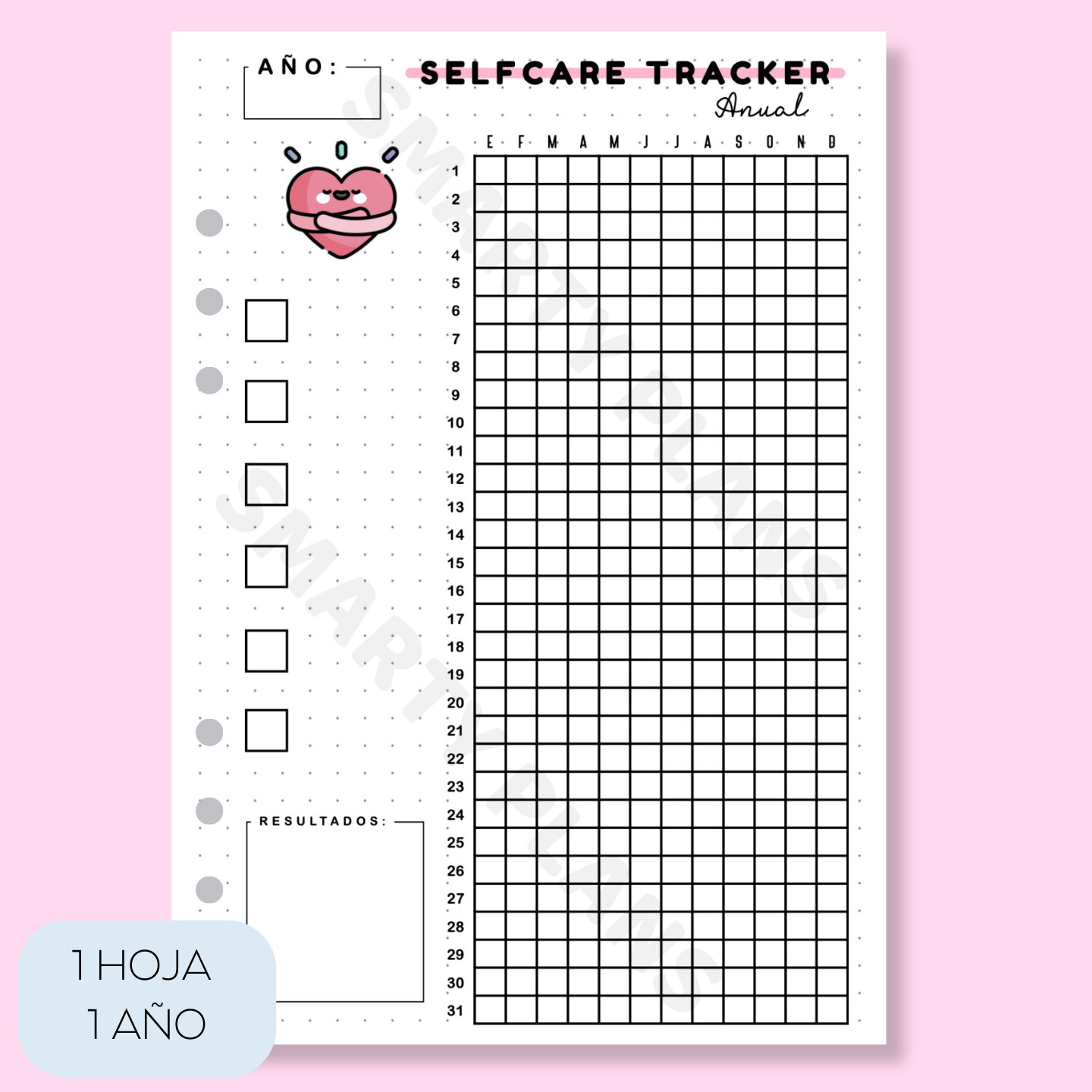 Hoja Anual - Selfcare / Autocuidado