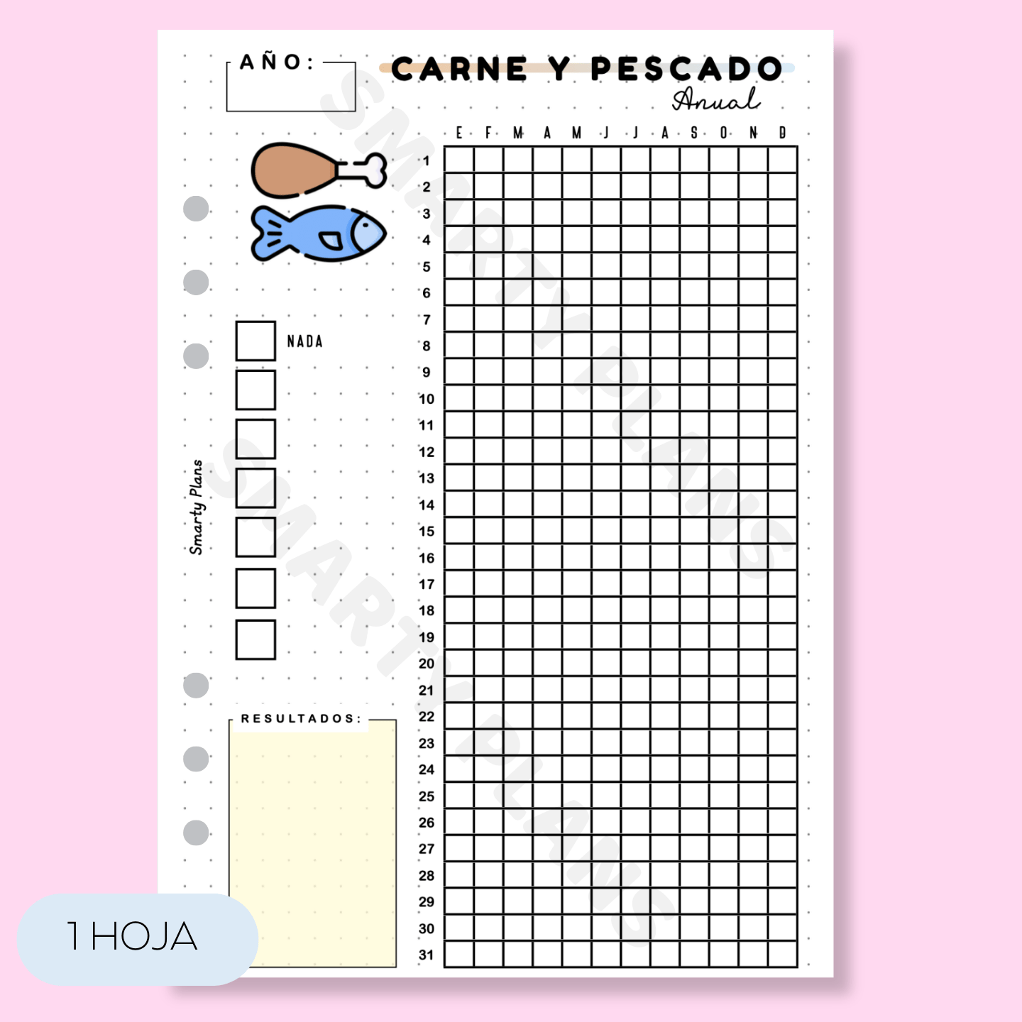 Hoja Anual - Alimentación Carne y Pescado