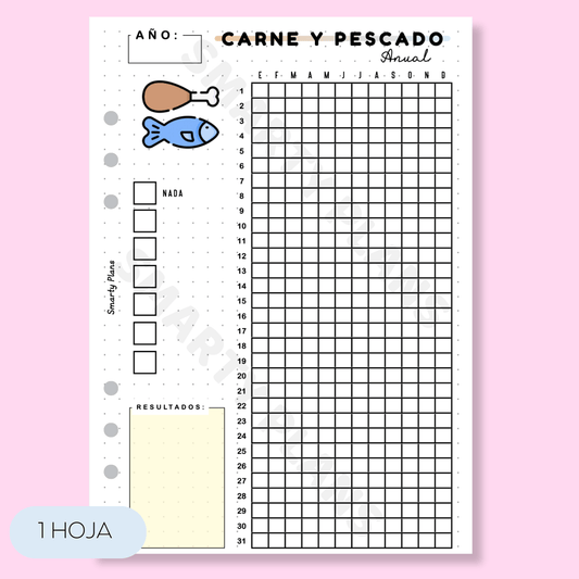 Hoja Anual - Alimentación Carne y Pescado