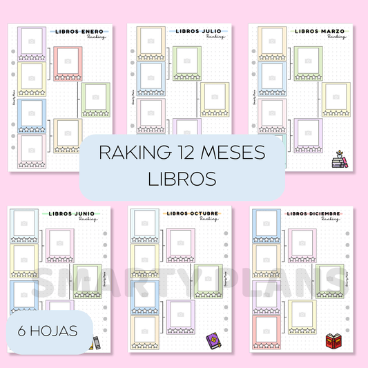 Pack Anual - Ranking Mes a Mes: Libros
