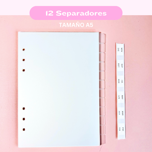 Pack 12 Separadores + Etiquetas