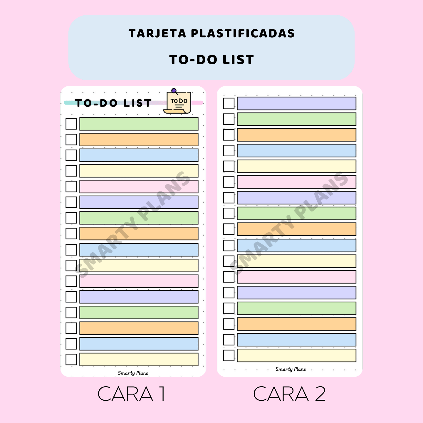 To-Do List Tareas - Tarjeta Plastificada