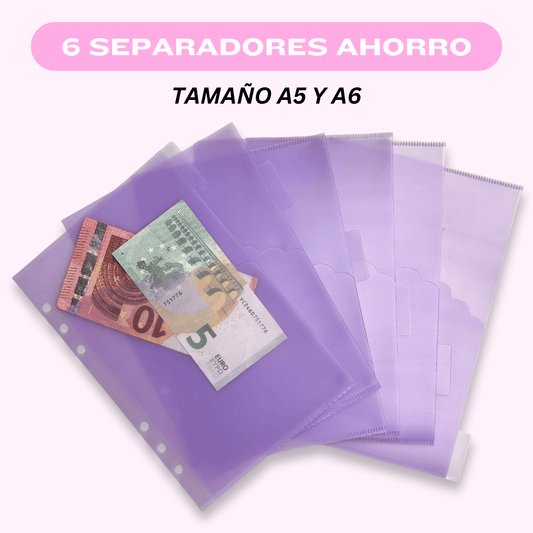 Pack 6 Separadores con Sobre - A5 y A6