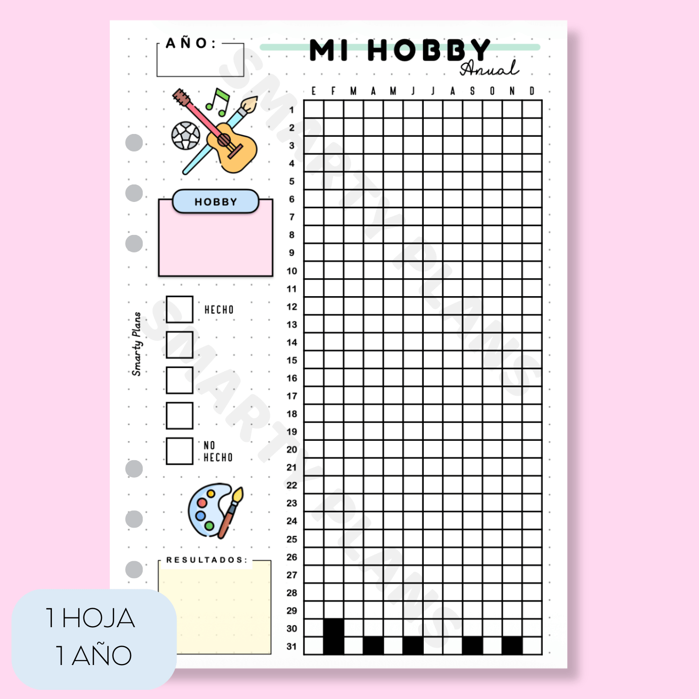 Hoja Anual - Mi Hobby