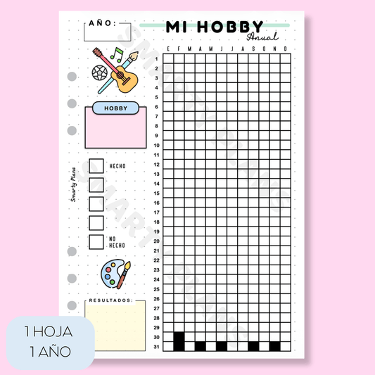 Hoja Anual - Mi Hobby