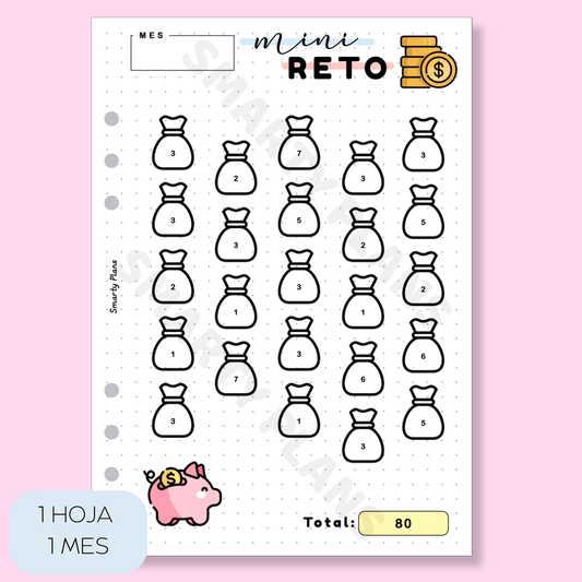 Plantilla Individual Finanzas - Mini Reto de Ahorro