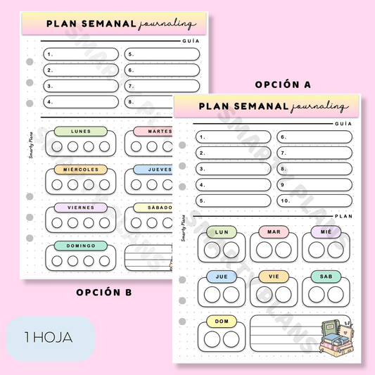 Plantilla Individual - Plan Semanal Journaling