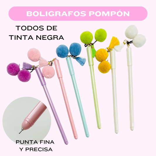 Bolígrafos Pompón - tinta negra
