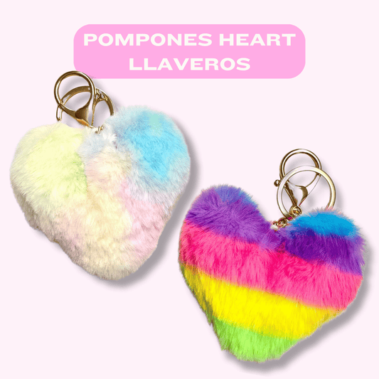 Llaveros Pompón - Corazón