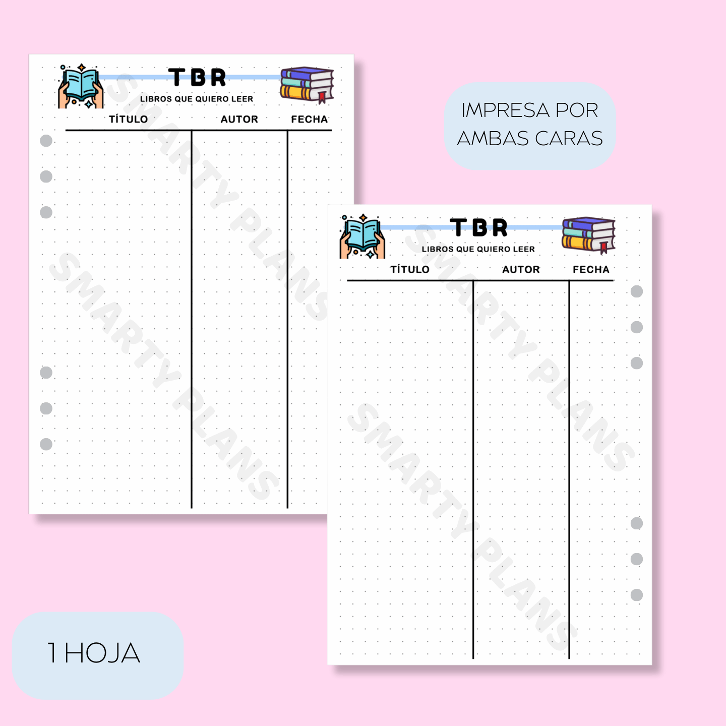 Plantilla Individual Lectura - TBR Libros