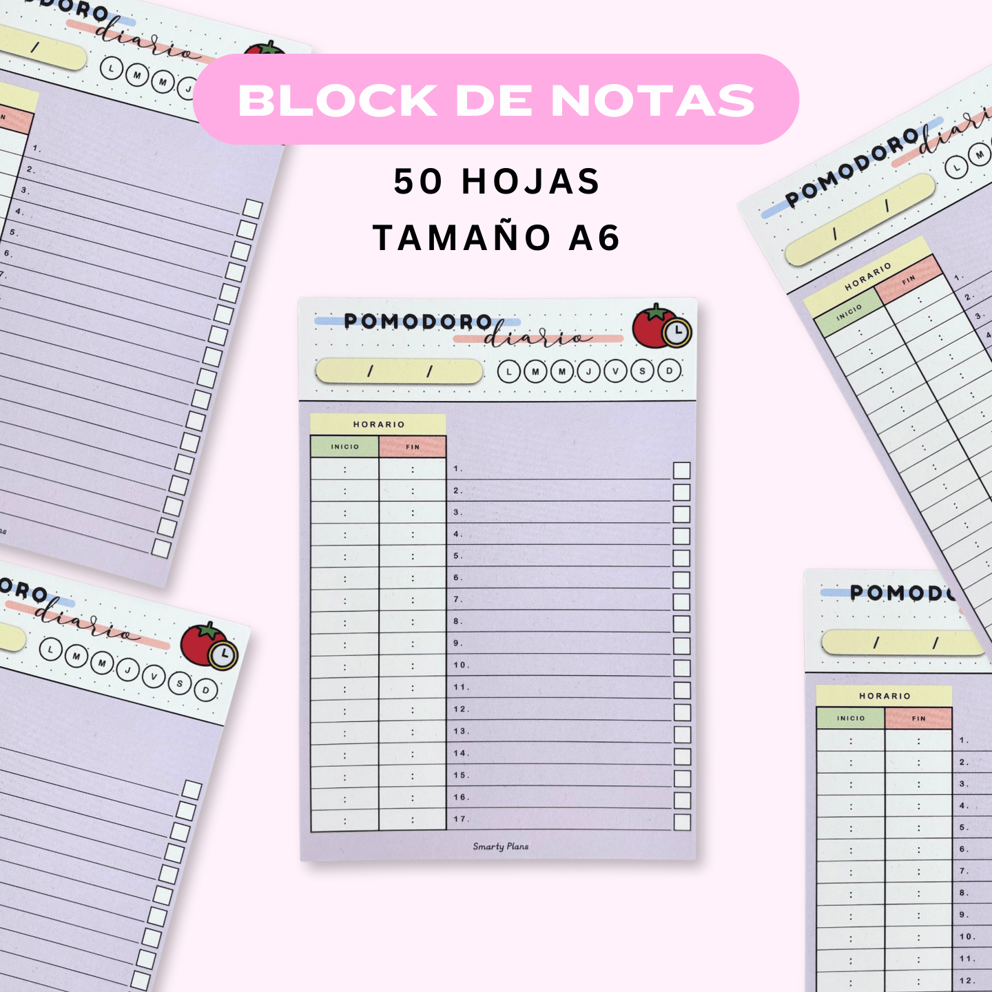 Bloc de Notas - Pomodoro A6