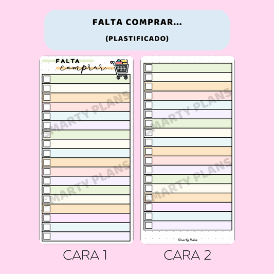Falta Comprar -  Tarjeta Plastificada