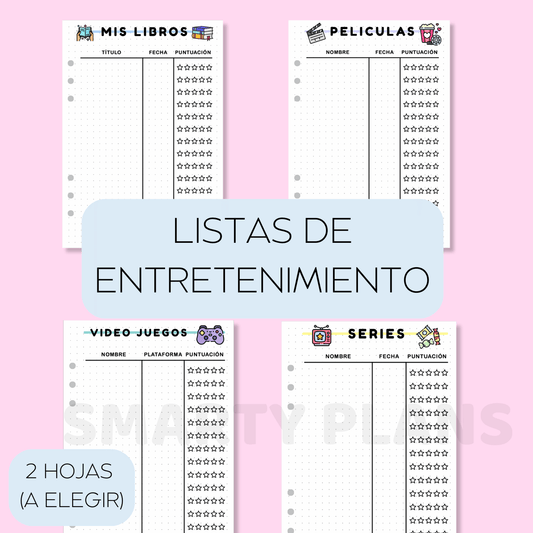 Plantilla Listas de Entretenimiento