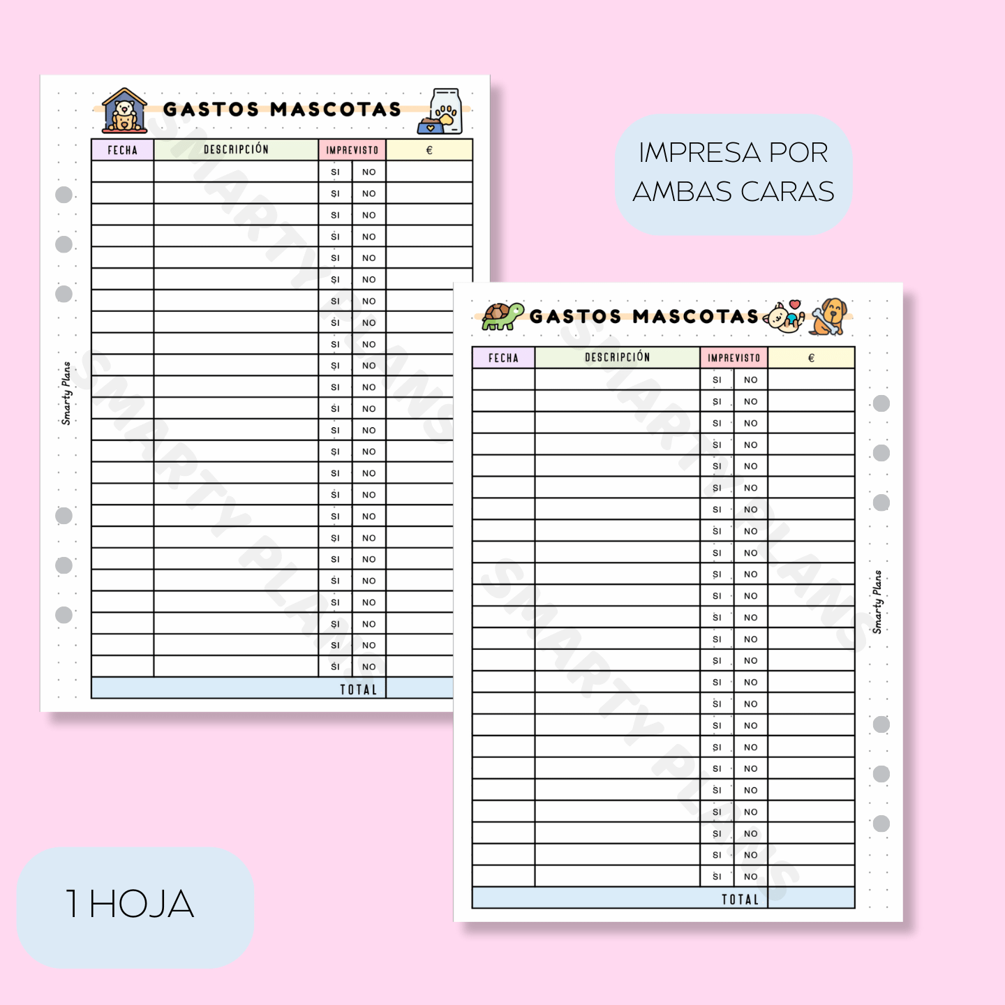 Plantilla Individual Finanzas - Gastos Mascotas