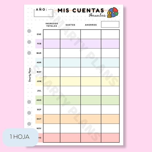 Plantilla Individual Finanzas - Mis Cuentas