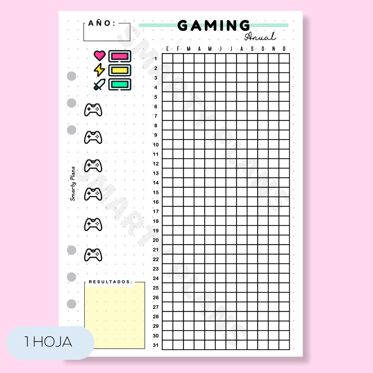 Hoja Anual - Gaming