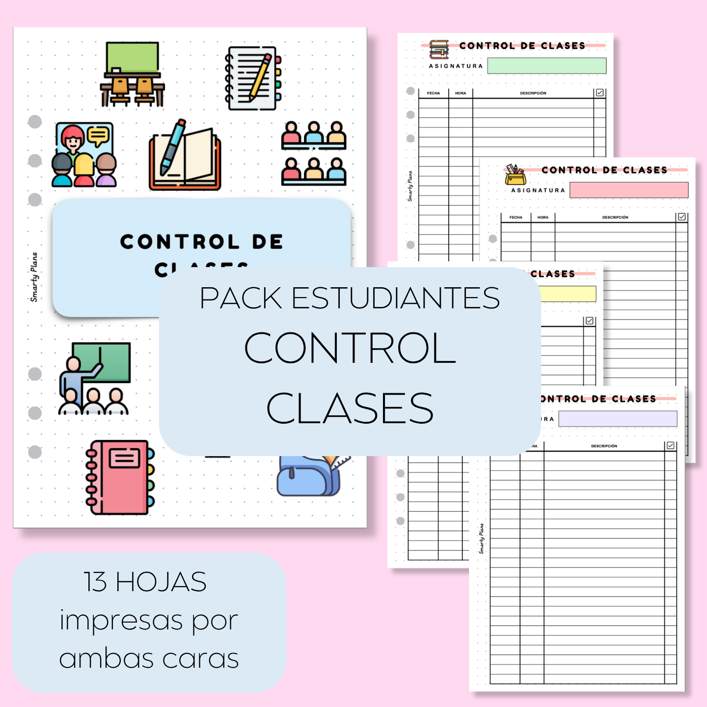 Pack Plantillas Estudiantes - Control de Clases