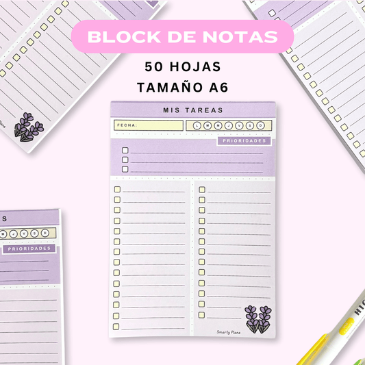 Bloc de Notas - Tareas Extra Lila