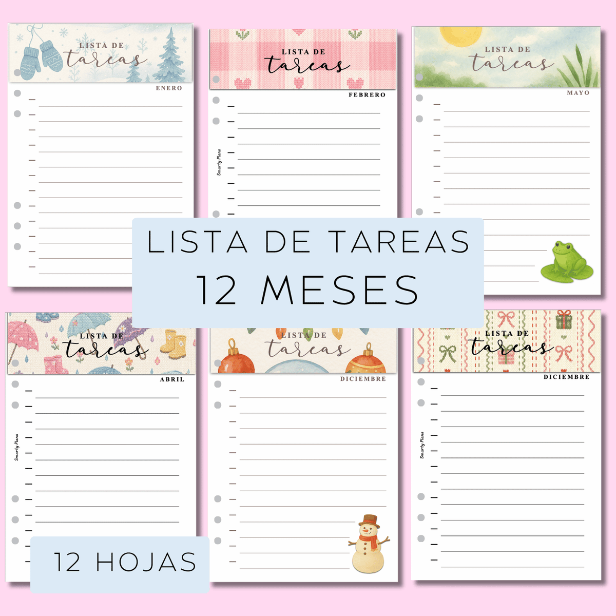 Pack Lista de Tareas - 12 meses