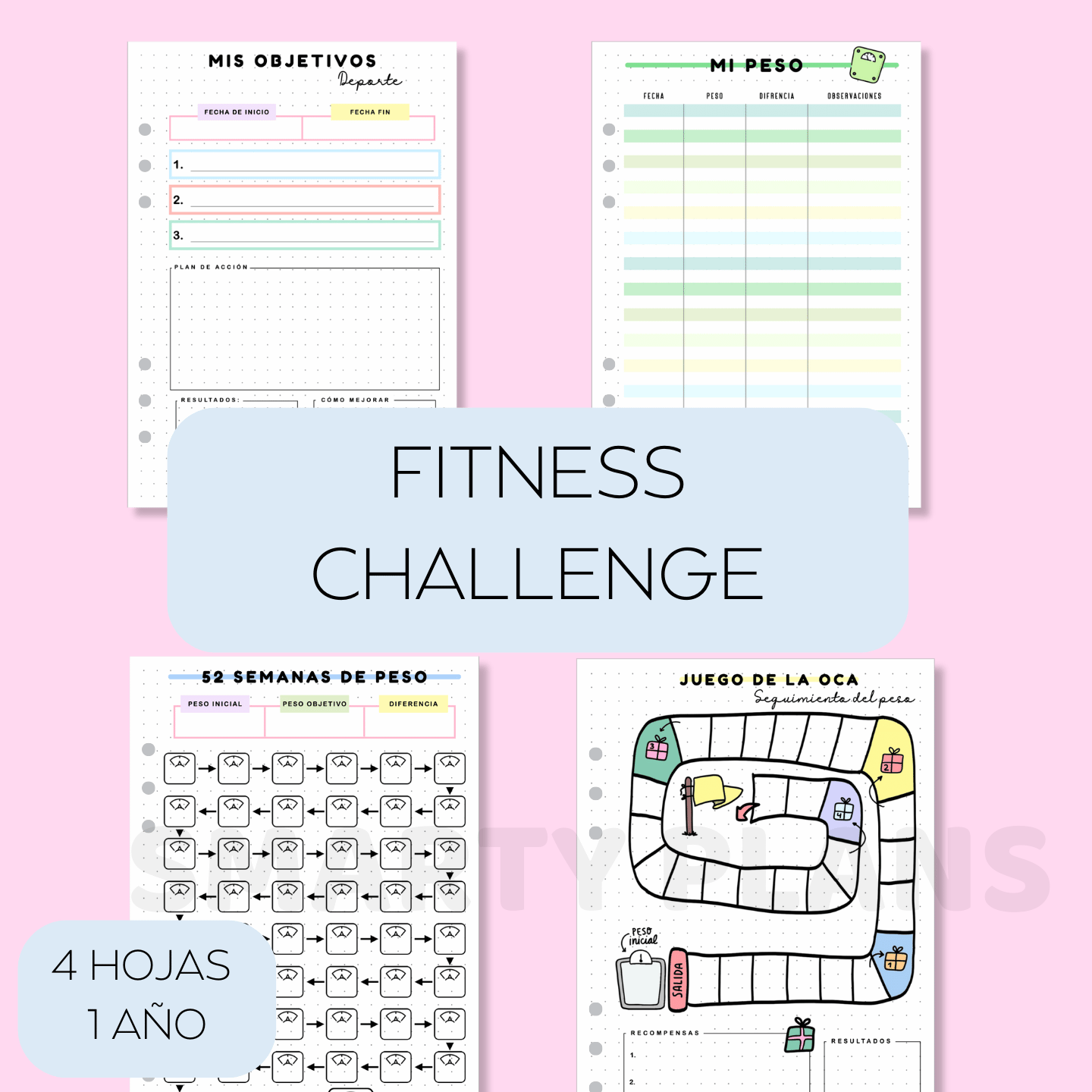 Pack Plantillas Anuales - Fitness Challenge