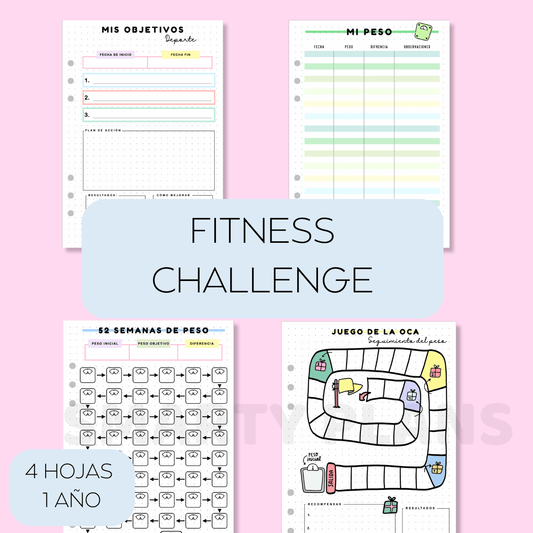 Pack Plantillas Anuales - Fitness Challenge
